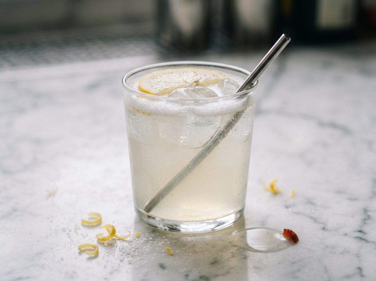 Gin Fizz mit Zitrone – Getränk