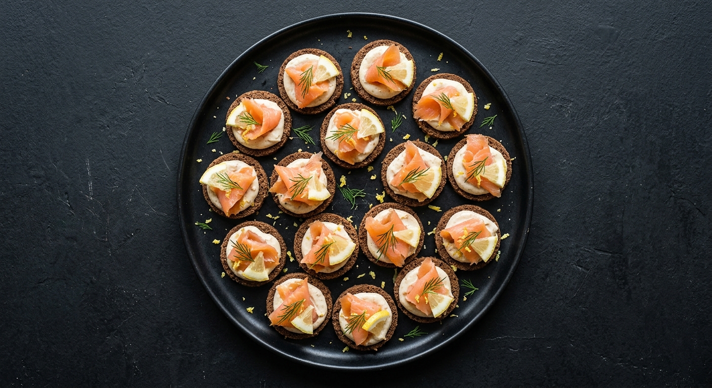 Lachs-Häppchen mit Meerrettichcreme – Vorspeise