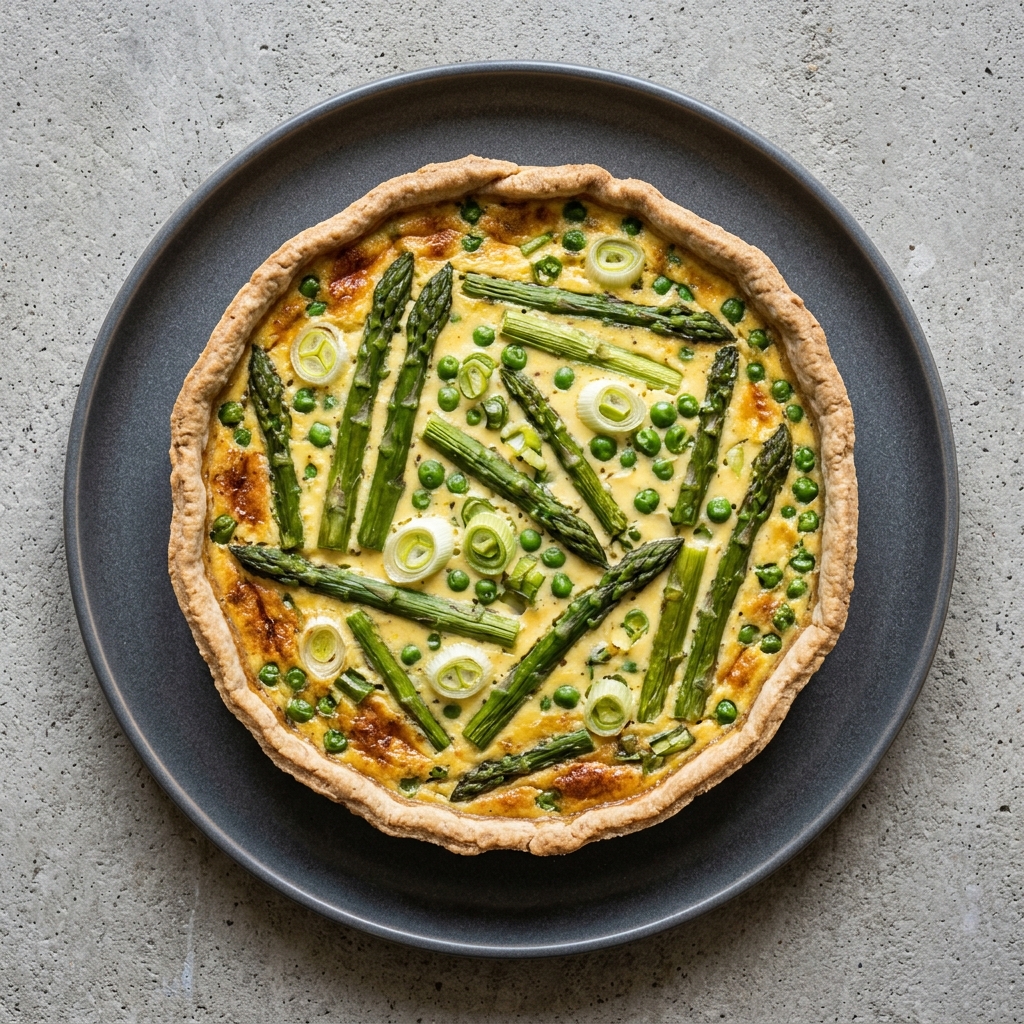 Quiche mit Frühlingsgemüse – Hauptgang