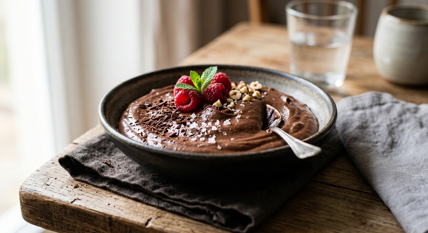 Schokoladenmousse mit Meersalz – Dessert